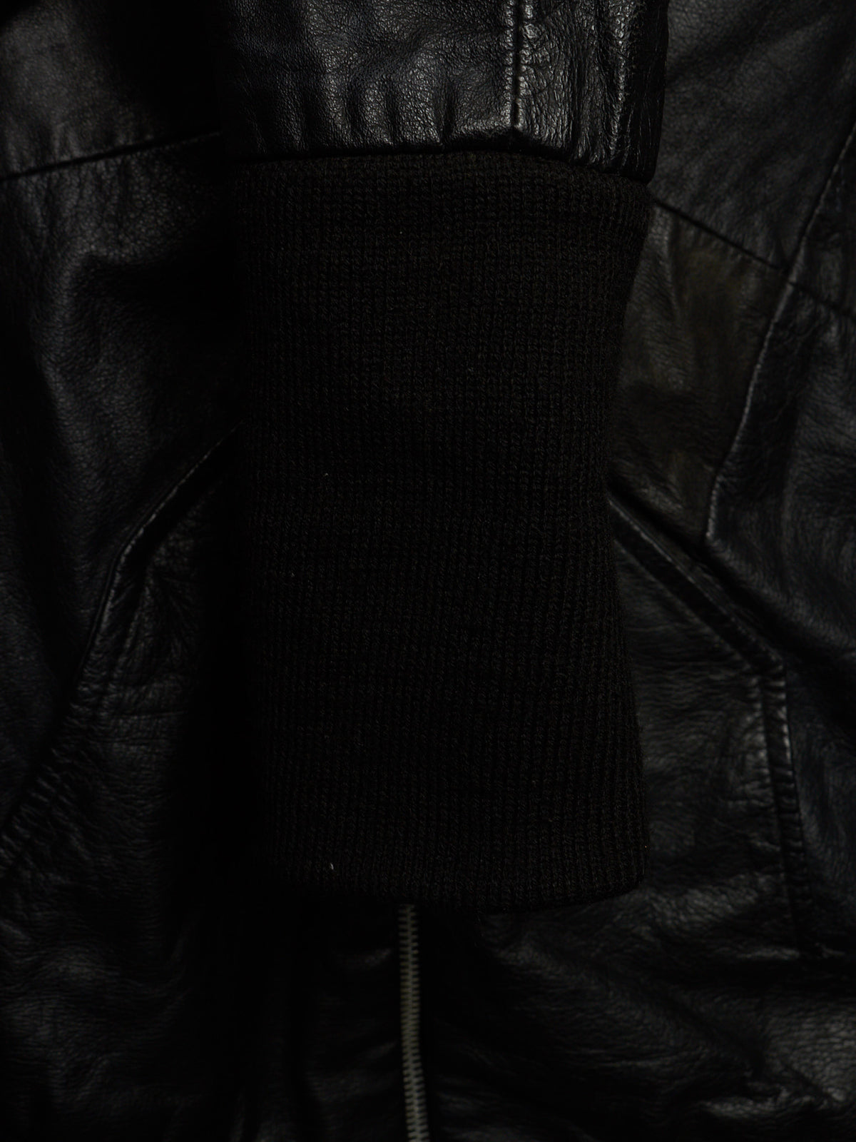 EKAM Early 00s Black Hooded Sheepskin Leather Asymmetric Zip Rider Jacket