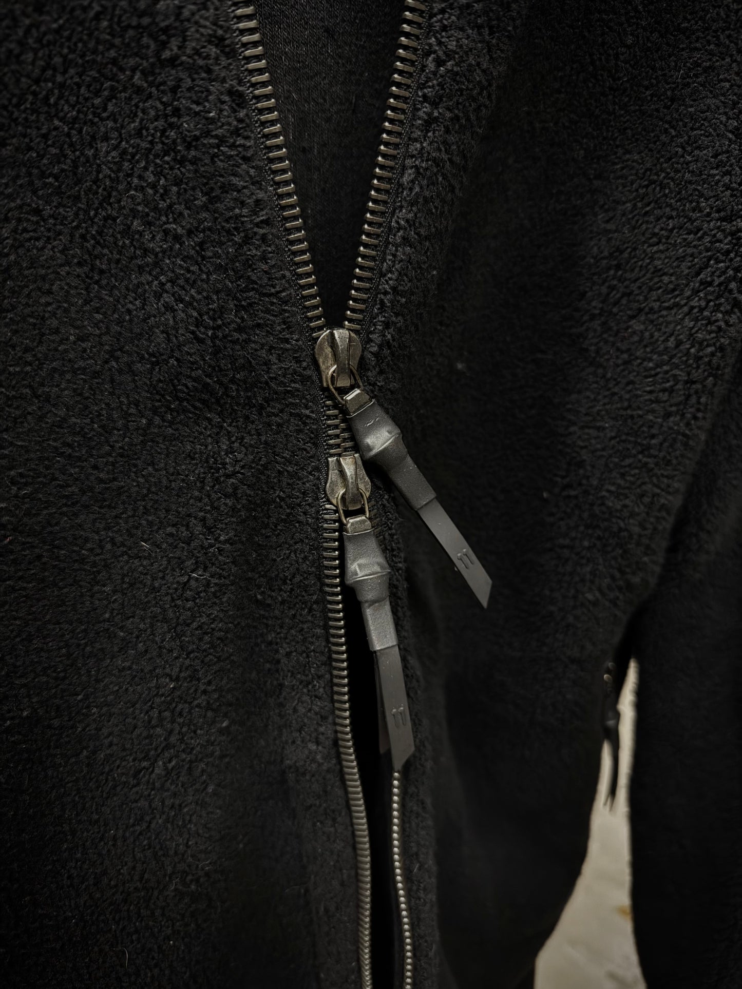 11 by Boris Bidjan Saberi Raglan Cotton Fleece Zip Up Jacket