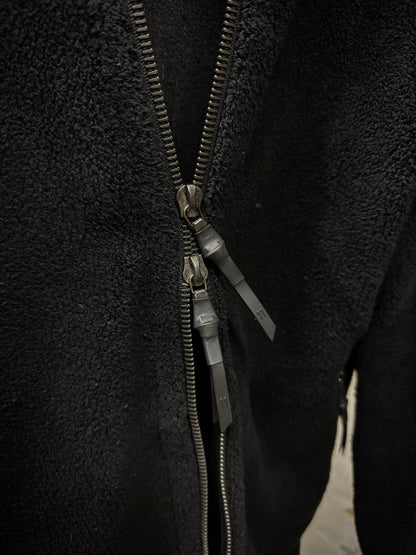 11 by Boris Bidjan Saberi Raglan Cotton Fleece Zip Up Jacket
