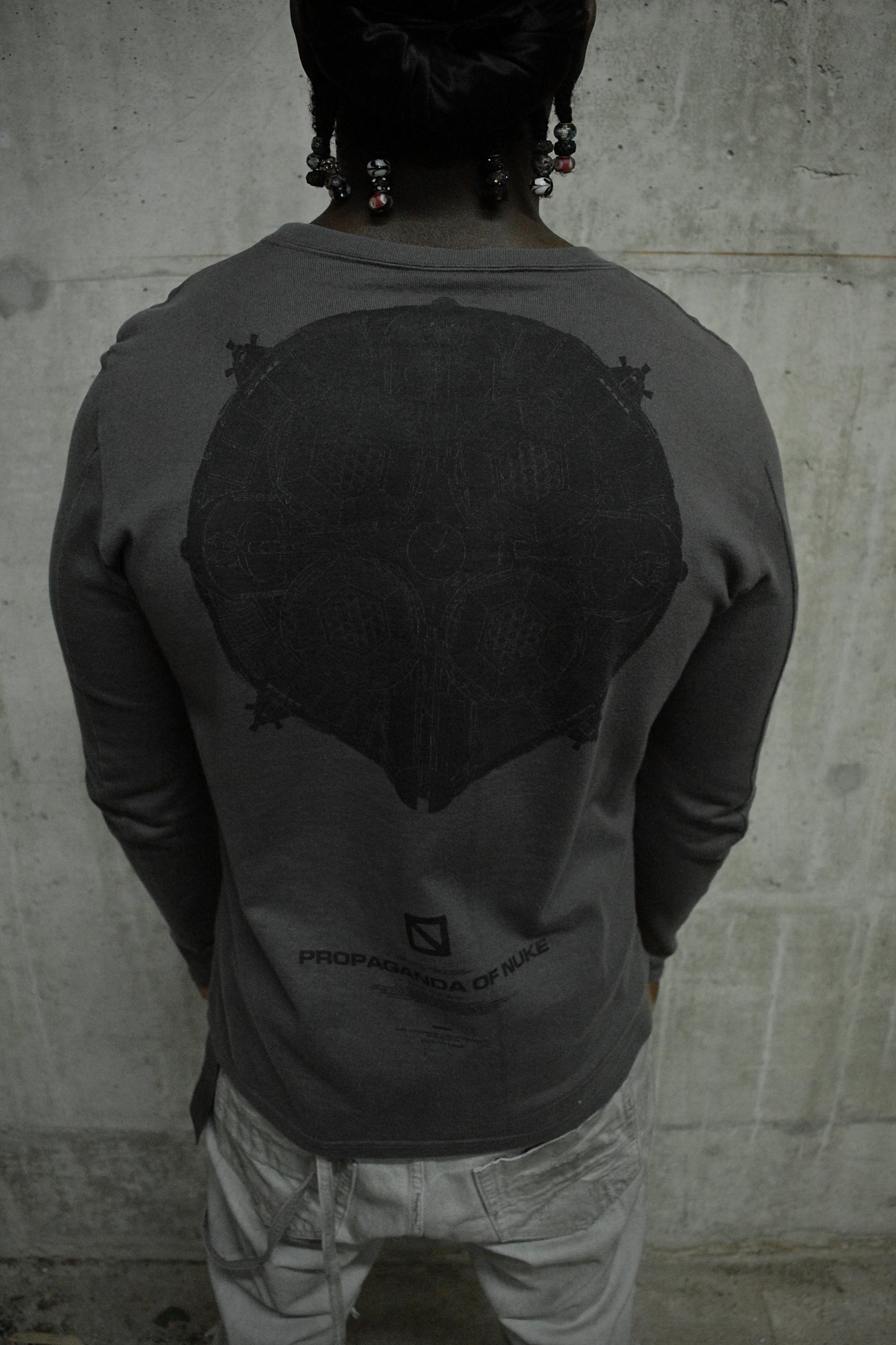 NUKE by Tatsuro Horikawa Late 90s Graphic Long-sleeves Jumper