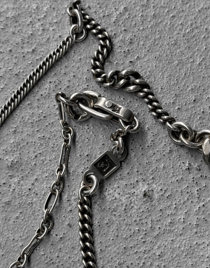 WERKSTATT:MÜNCHEN 'M3851' Faith Love Hope Chocker Silver Necklace