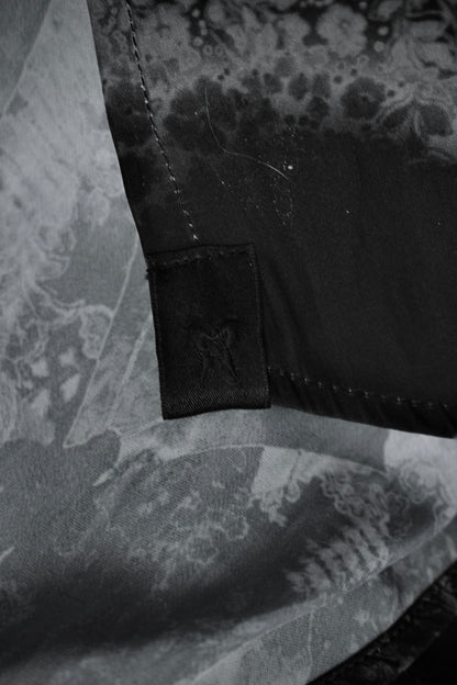 kiryuyrik AW23 Grey Butterfly Nature Print French Cuff Shirt detail | DRIEW GARMENTS
