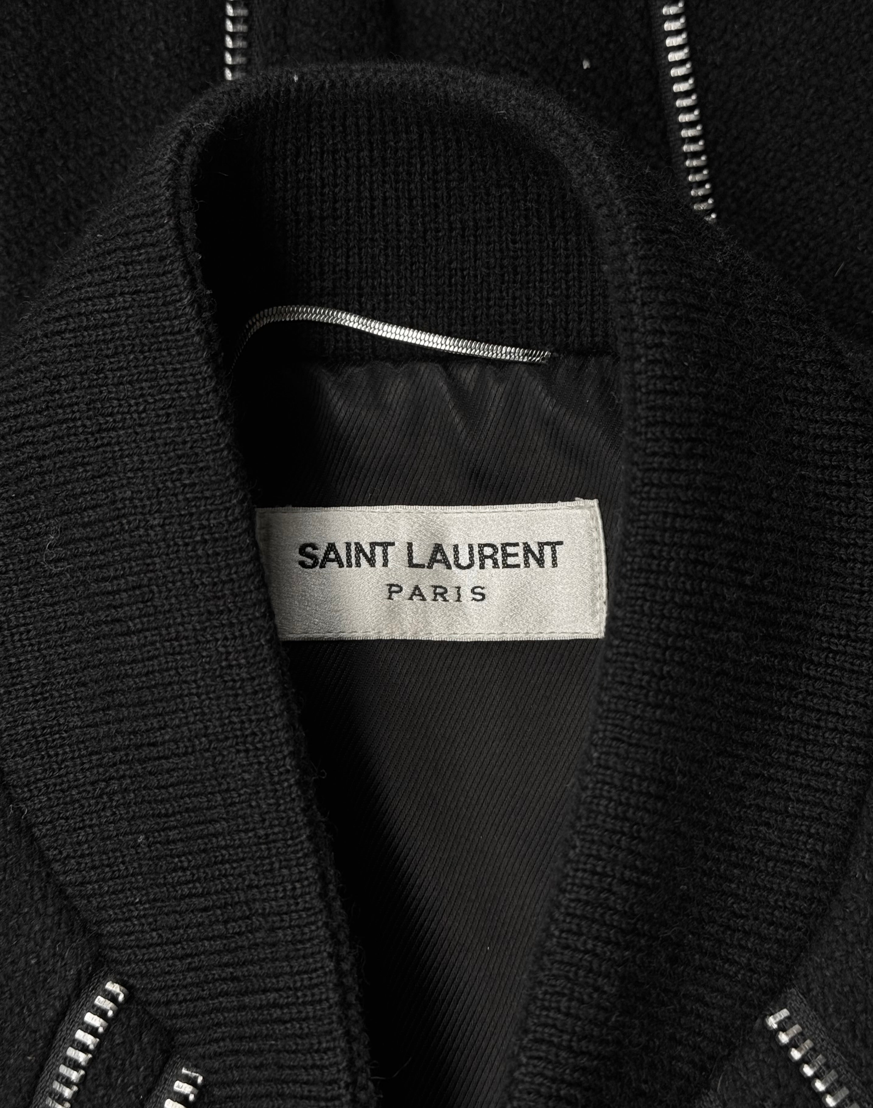 Saint Laurent Paris AW15 Wool Zip Bomber Jacket – DRIEW