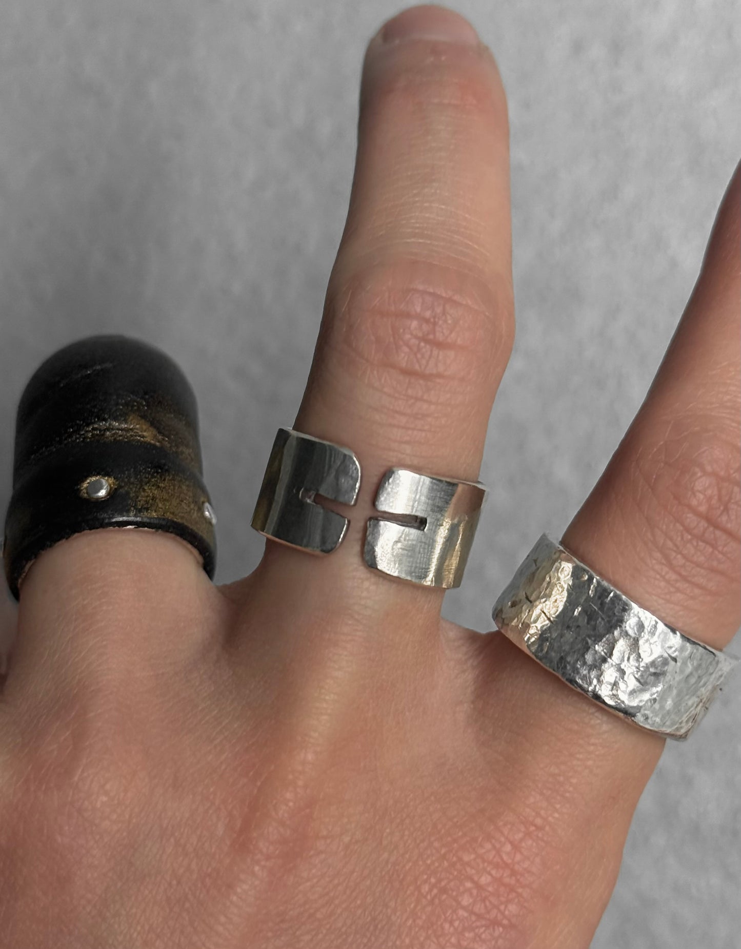 m.a+ by Maurizio Amadei ‘AG2-5' Silver Cross Ring