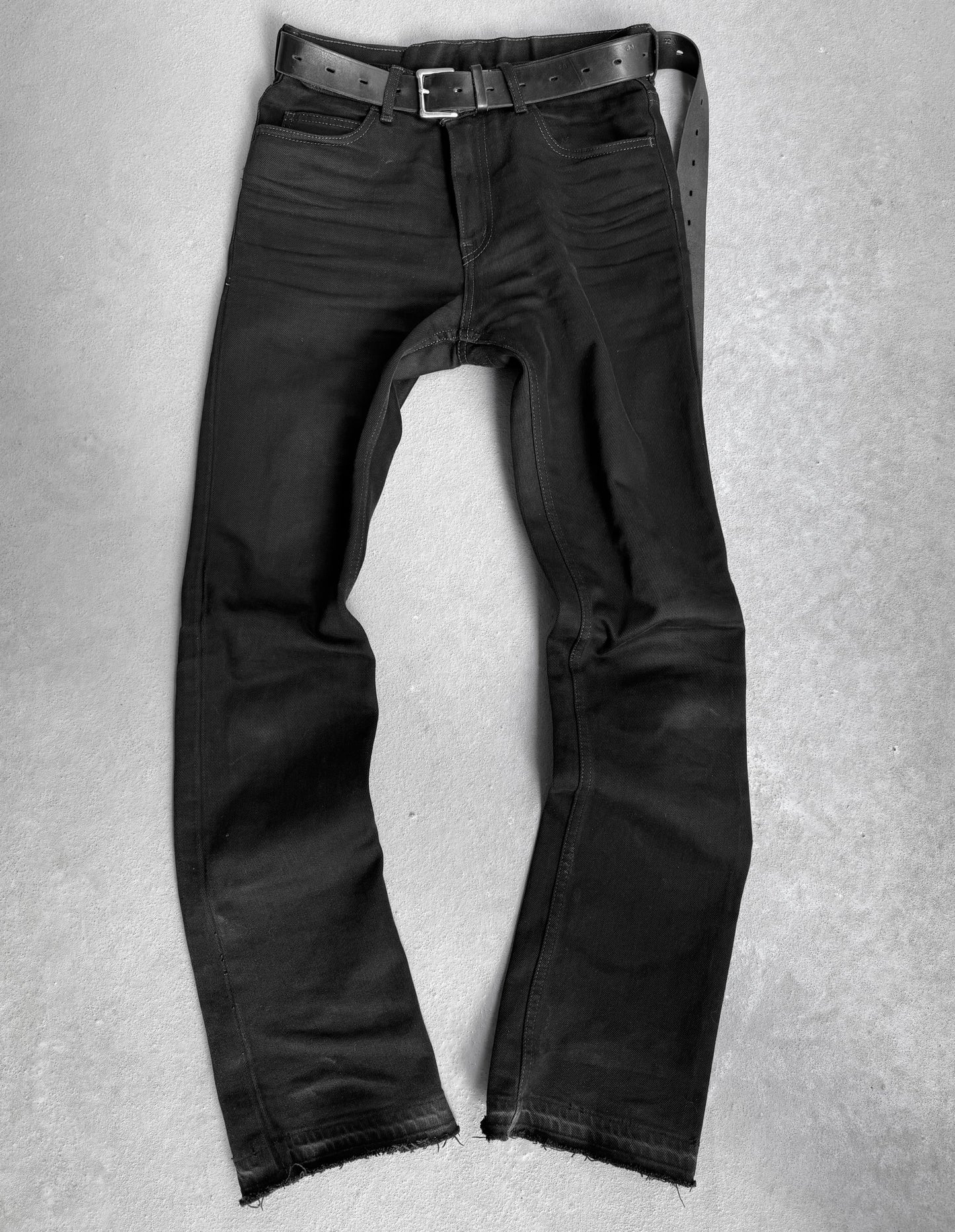 N.Hoolywood Early 00s Black Bootcut Skinny Denim