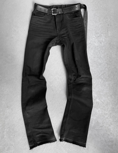 N.Hoolywood Early 00s Black Bootcut Skinny Denim