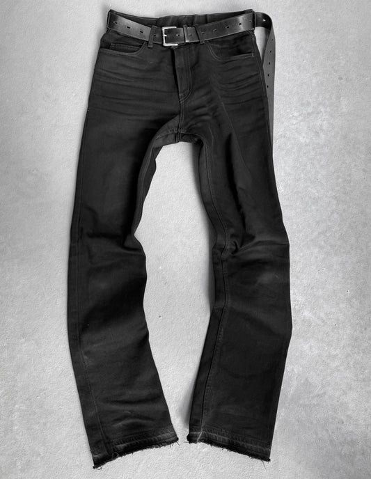 N.Hoolywood Early 00s Black Bootcut Skinny Denim