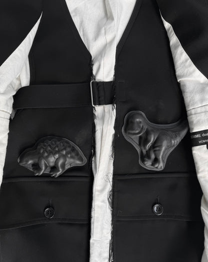 COMME des GARÇONS HOMME PLUS AW17 Rubber Dinosaur Double-Layered Blazer