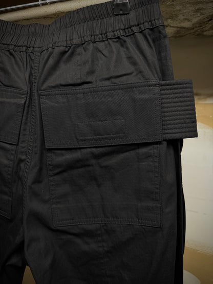 Rick Owens DRKSHDW SS19 "BABEL" Rip Stop Creatch Cargo Pants detail | DRIEW GARMENTS