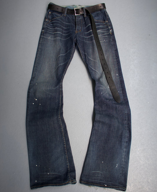 Isamu Katayama “BACKLASH” SS11 Blue Stone-Wash Bootcut Denim