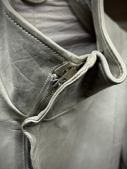 Carol Christian Poell 'LM/2599 BIAS-PTC/33' High Neck Bison Leather Jacket detail | DRIEW GARMENTS