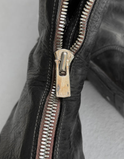 GUIDI '310' Full-grain Horse Leather Front Zip Boots