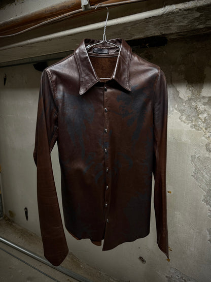 IfSixWasNine 'SHIRT GYPSY-G.0. J/M' Foliage Print Horse Leather Shirt | Archive Fashion Toronto