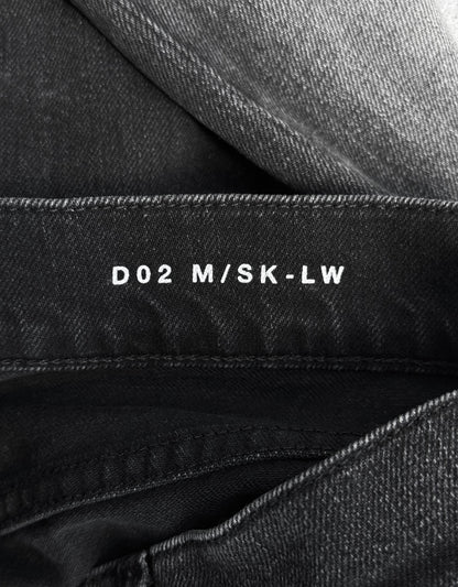 Saint Laurent Paris AW17 Washed Black ‘D02’ Claw-mark Skinny Denim