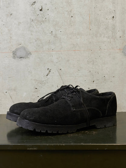 GUIDI '792V' Full-grain Reverse Horse Leather Derbies