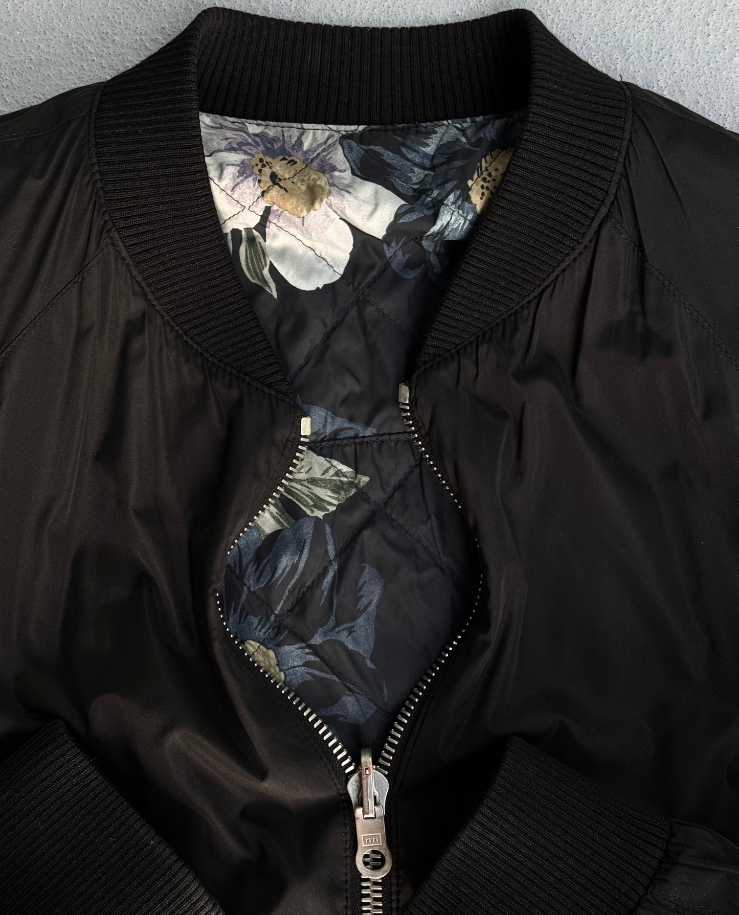 Dries Van Noten SS14 Reversible Quilted Floral Bomber Jacket