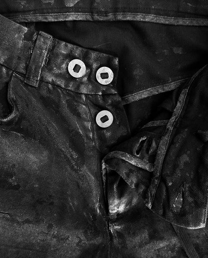 Boris Bidjan Saberi AW14-15 ‘P13R-F162’ Black Object-Dyed J-cut Vinyl Waxed Denim