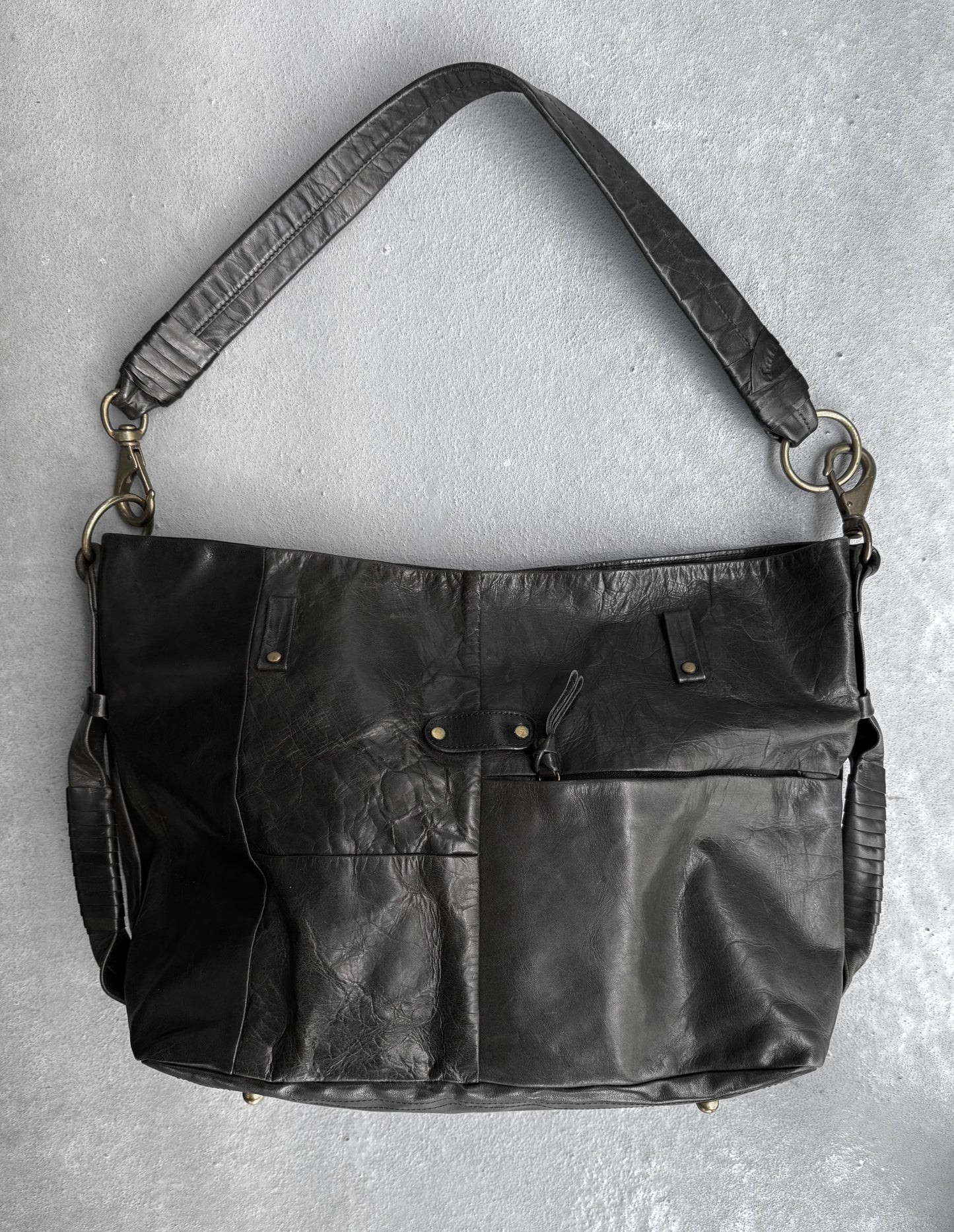 cornelian taurus by daisuke iwanaga ‘Combo Handle’ Leather Shoulder Tote Bag