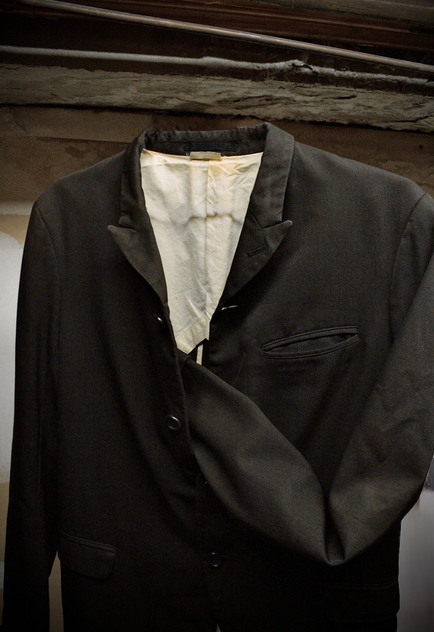 COMME des GARÇONS HOMME PLUS AW12 Dark Brown Victorian Wool Chore Coat