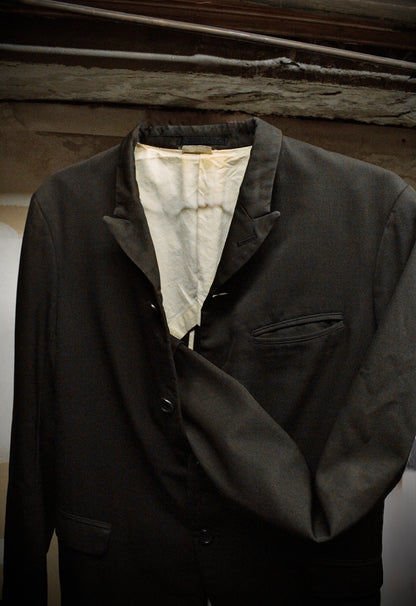 COMME des GARÇONS HOMME PLUS AW12 Dark Brown Victorian Wool Chore Coat