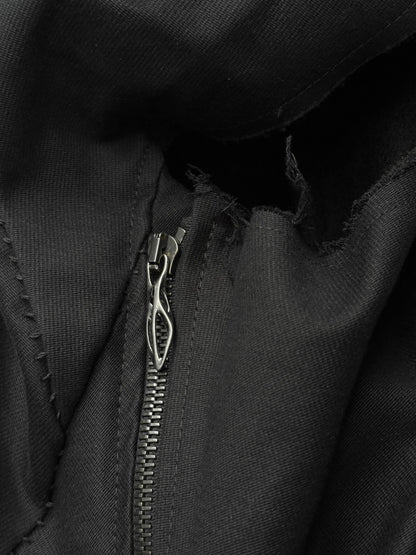 LEON EMANUEL BLANCK Distortion Curved Overlock Wool Lined Hooded Coat detail | DRIEW GARMENTS