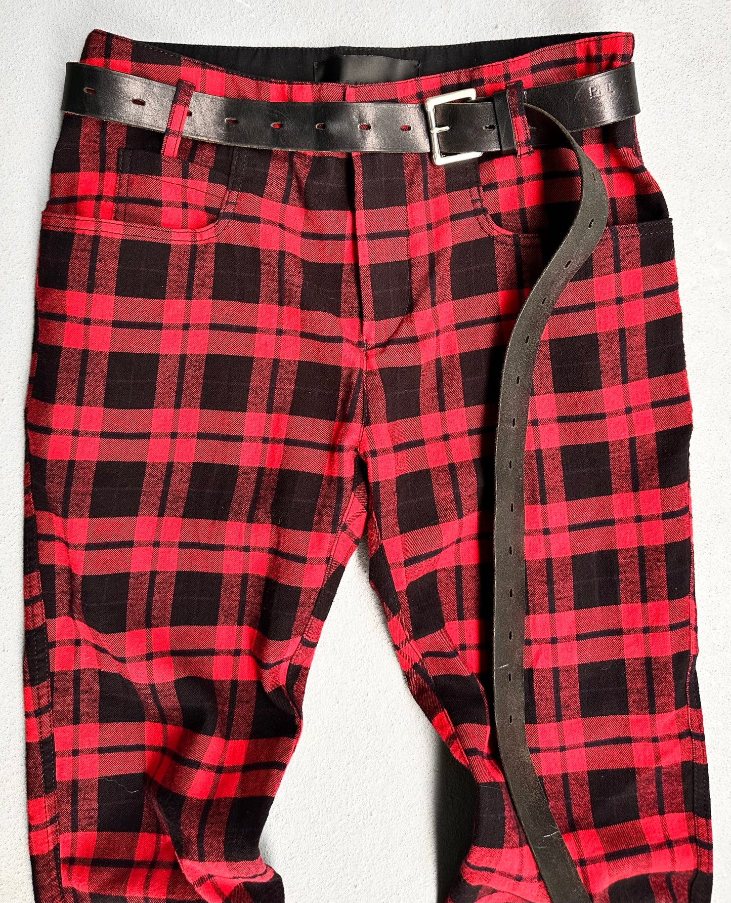 Haider Ackermann SS17 Acid ‘Burn’ Checkered Bootcut Pants