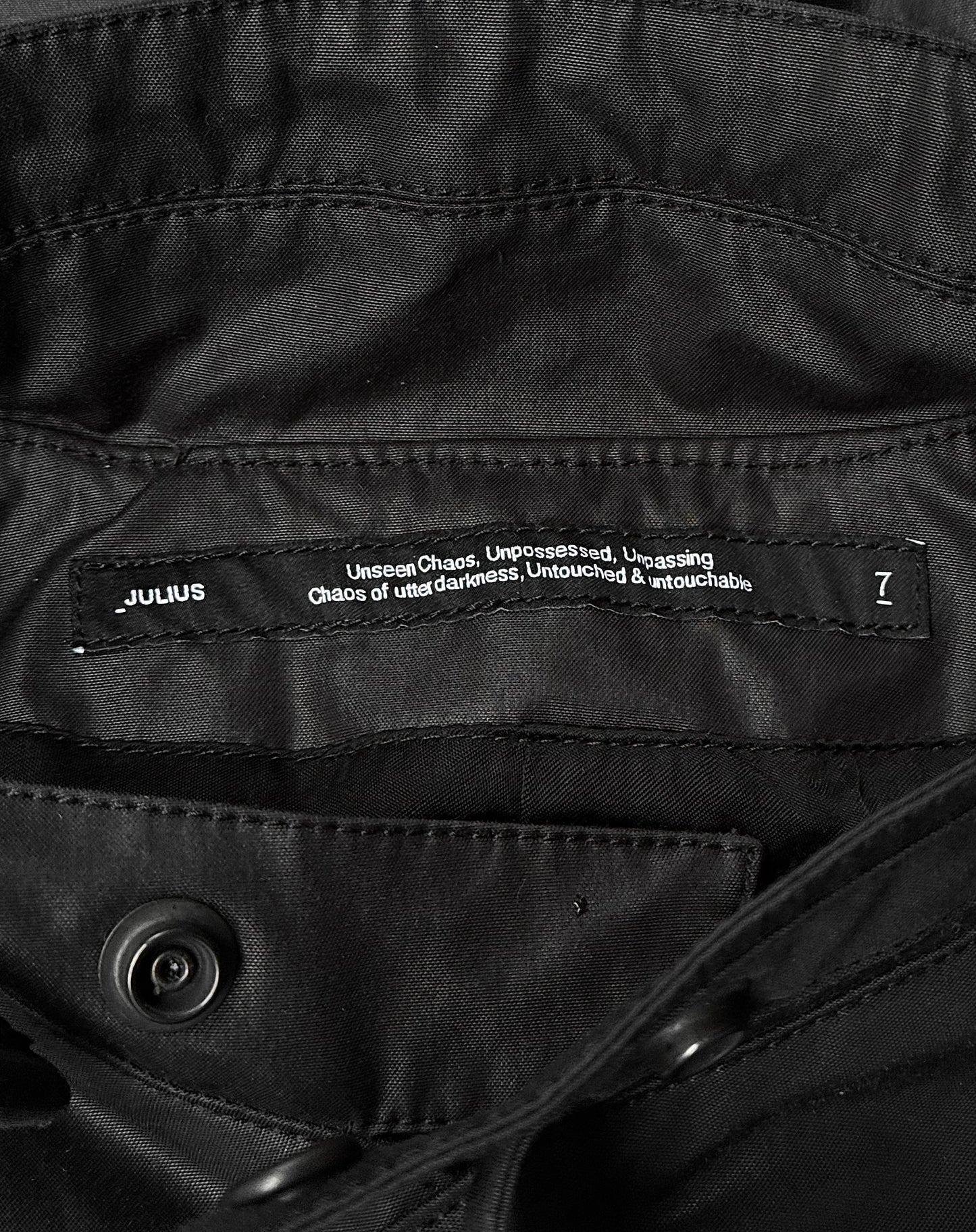 Julius_7 AW22-23 “EREBUS;” Nylon Multi-zip Rider Jacket