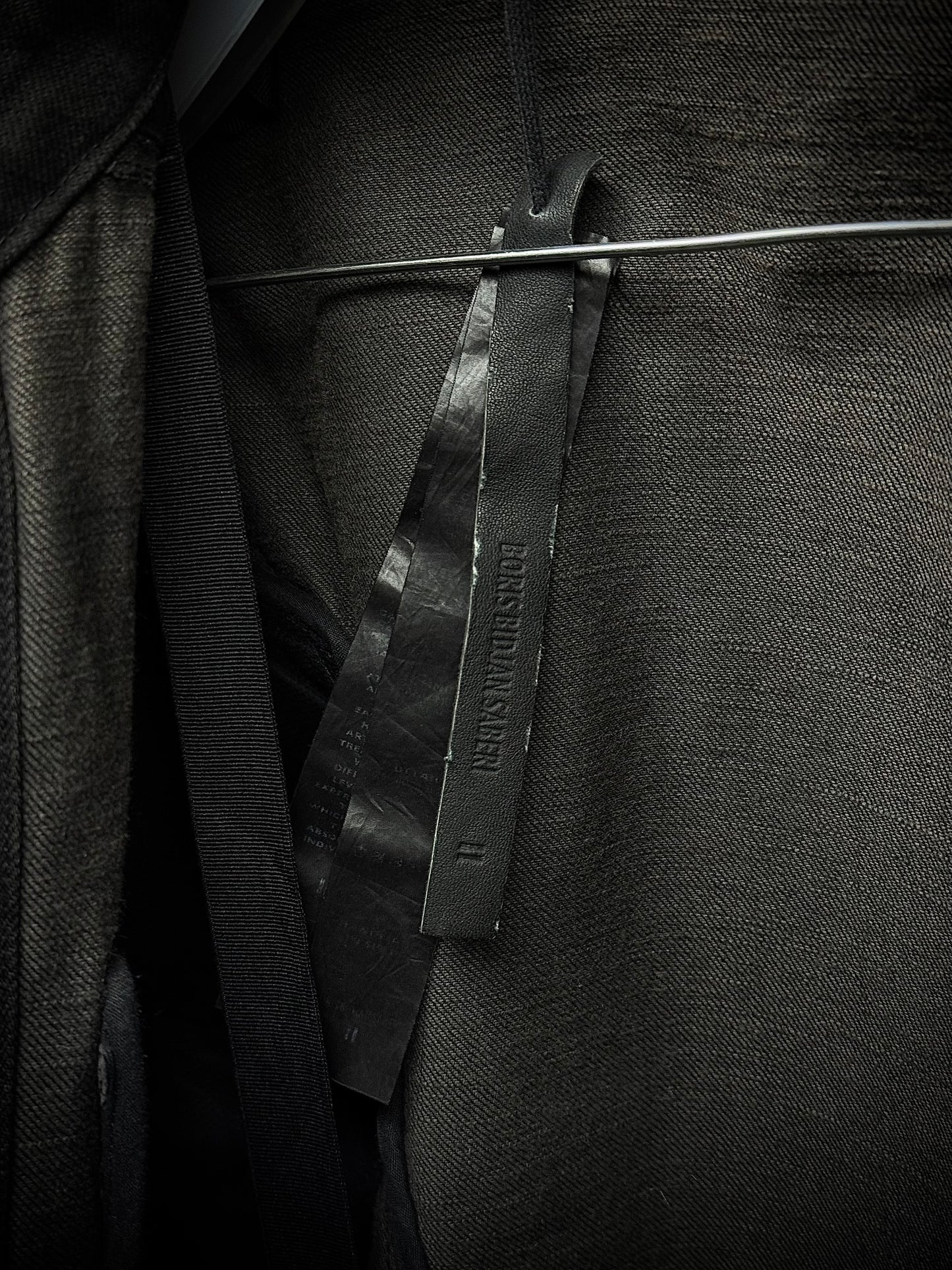 Boris Bidjan Saberi SS14 'TEJANA 1' Horse Culatta Leather Sleeve Hybrid Denim Jacket