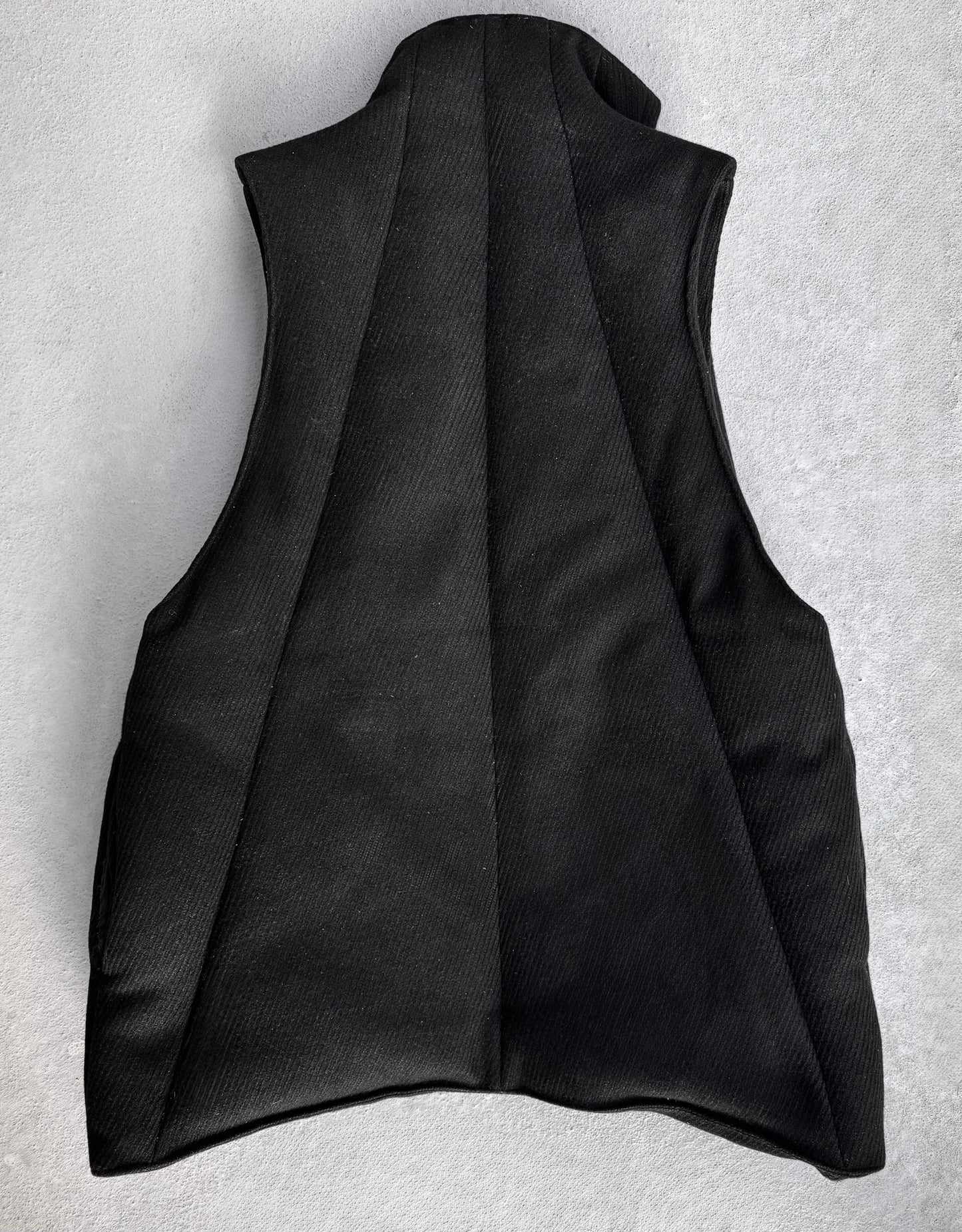 Julius_7 AW14 “Glitch;” Wool Feather Down Vest