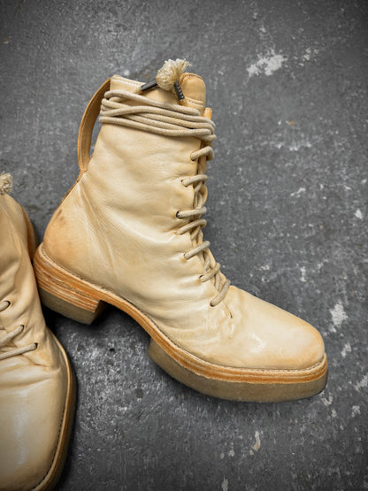 Carol Christian Poell 'AM/2609-IN CORS-PTC/03' Portable Paper Dart Officer Combat Boots detail | DRIEW GARMENTS