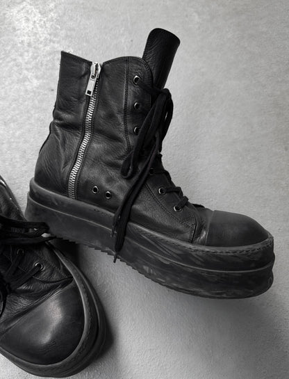 Rick Owens AW23 "LUXOR" Mega Bumper Leather Sneakers detail | DRIEW GARMENTS