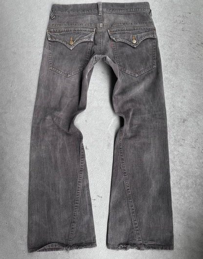 Tornado Mart Early 00s Washed Lilac Bootcut Flare Denim