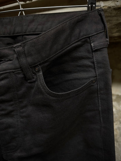 Isamu Katayama "BACKLASH" AW14 Lizard Leather Patch 5 Pocket Skinny Denim detail | DRIEW GARMENTS
