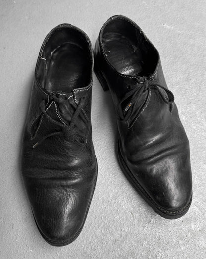 Carol Christian Poell ‘AM/2527 ROOM-PTC’ Black Object-dyed Kangaroo Leather One Fold Derbies