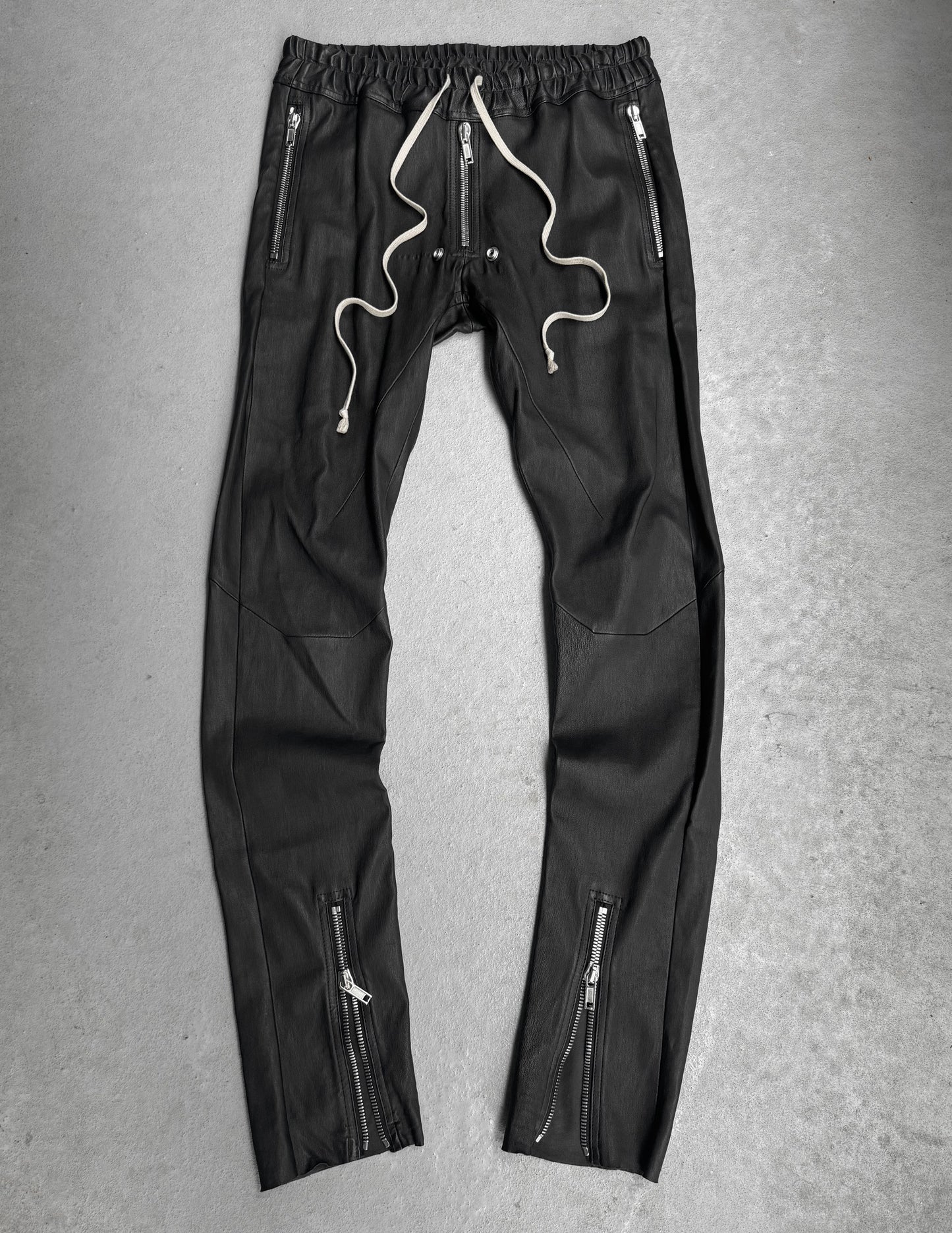 Rick Owens AW23 "LUXOR" Gary Lamb Leather Skinny Pants