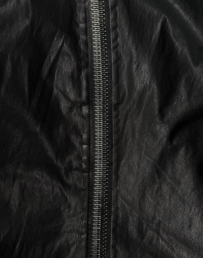 Isaac Sellam : “Experience” Black Lambskin Seamless Bute Crasse Pouille Spine Jacket