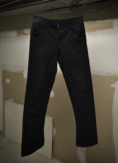 m.a+ by Maurizio Amadei SS13 'P211' Frayed Edge Bootcut Linen Pants