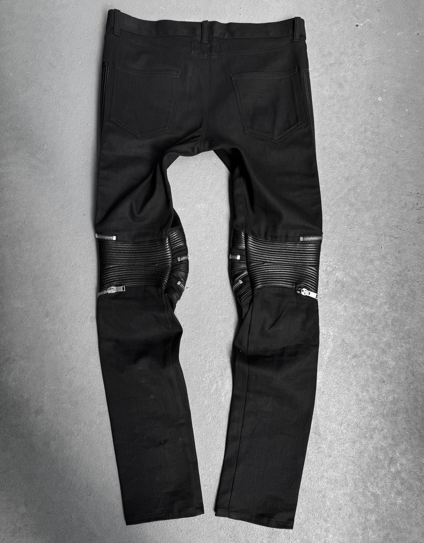 Saint Laurent Paris AW13 ‘D04’ Leather Biker Skinny Denim