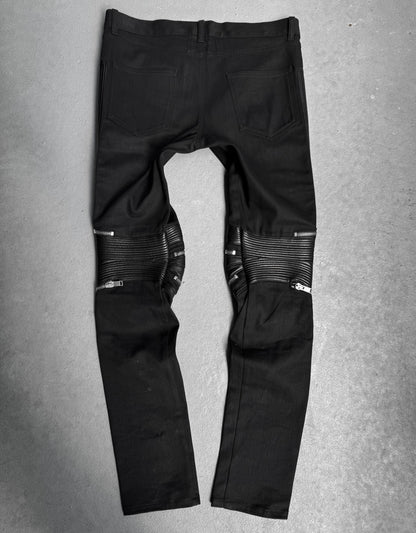 Saint Laurent Paris AW13 ‘D04’ Leather Biker Skinny Denim