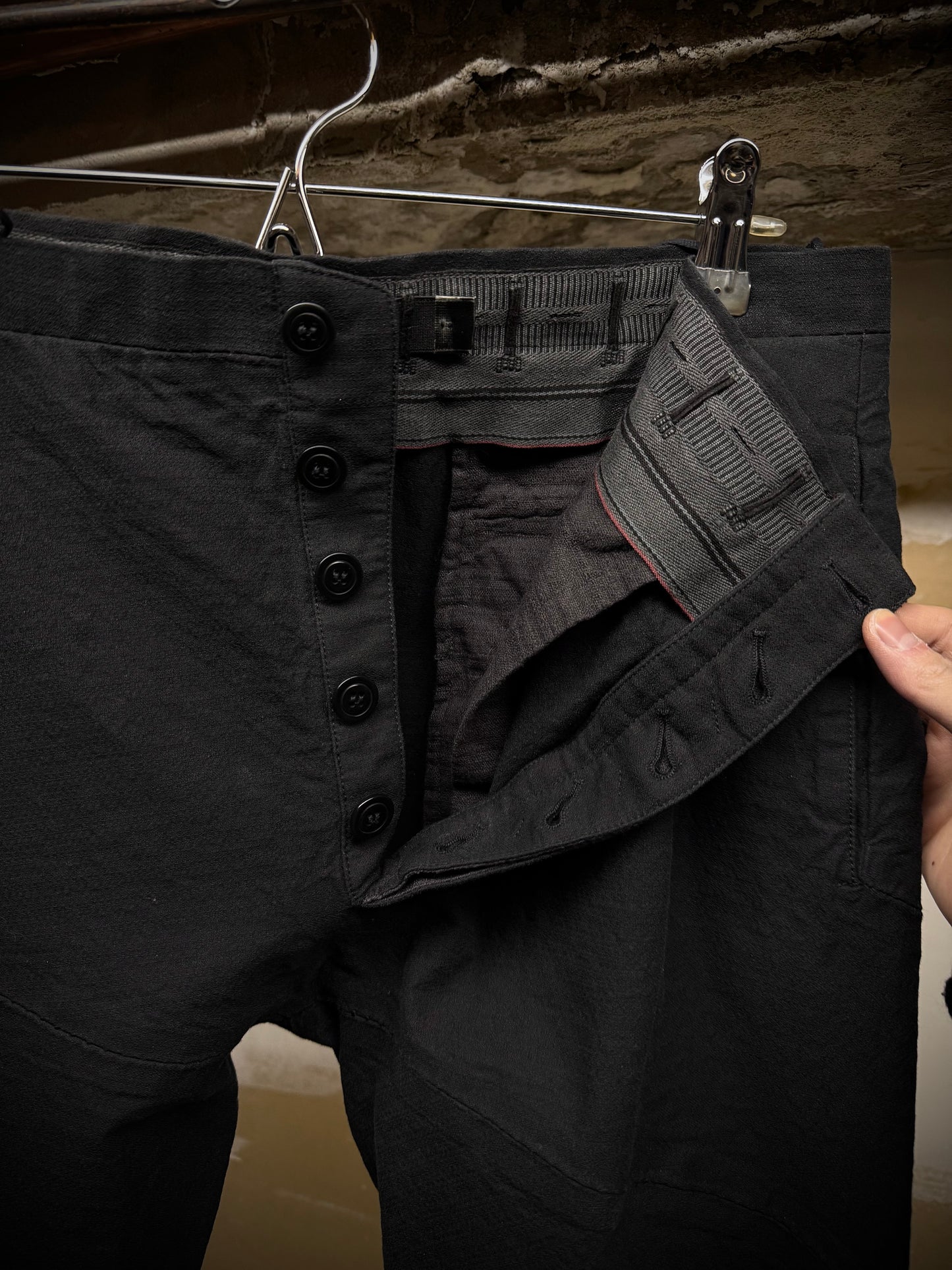 Carol Christian Poell 'PM-2504 ASA/10' Chain Seam Classic Spiral Pants detail | DRIEW GARMENTS