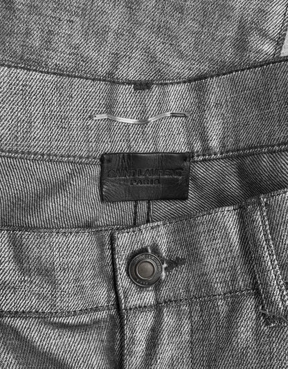 Saint Laurent Paris SS19 Radioactive Waxed “D02” Skinny Denim