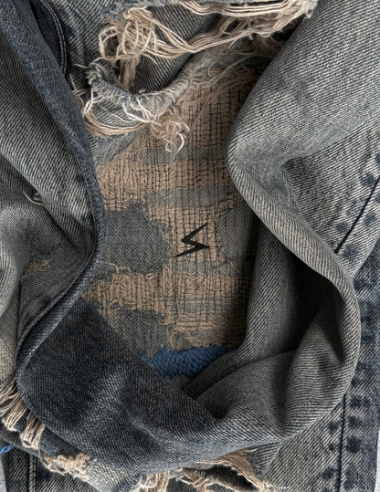 UNDERCOVER SS10 “Less but Better” Blue Yarn 68 Distressed Denim