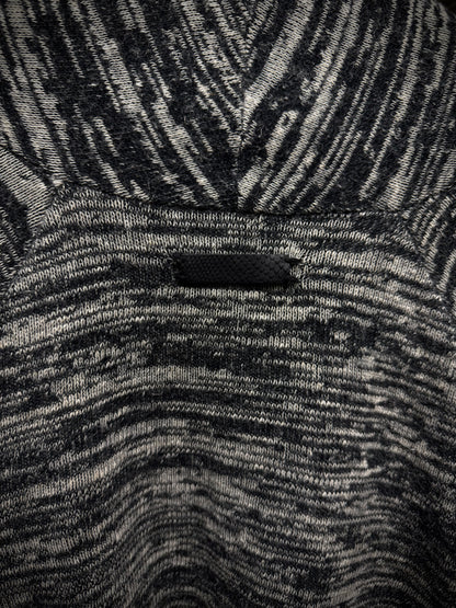 IfSixWasNine Early 00s 'NO. CARDI-1/SHT/M 902NOIH' Distressed Zebra Stripe Open Knit Cardigan detail | DRIEW GARMENTS