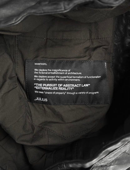 Julius_7 SS08 “Insanity In Industrial Inc.” Raglan Cow Leather Rider Jacket