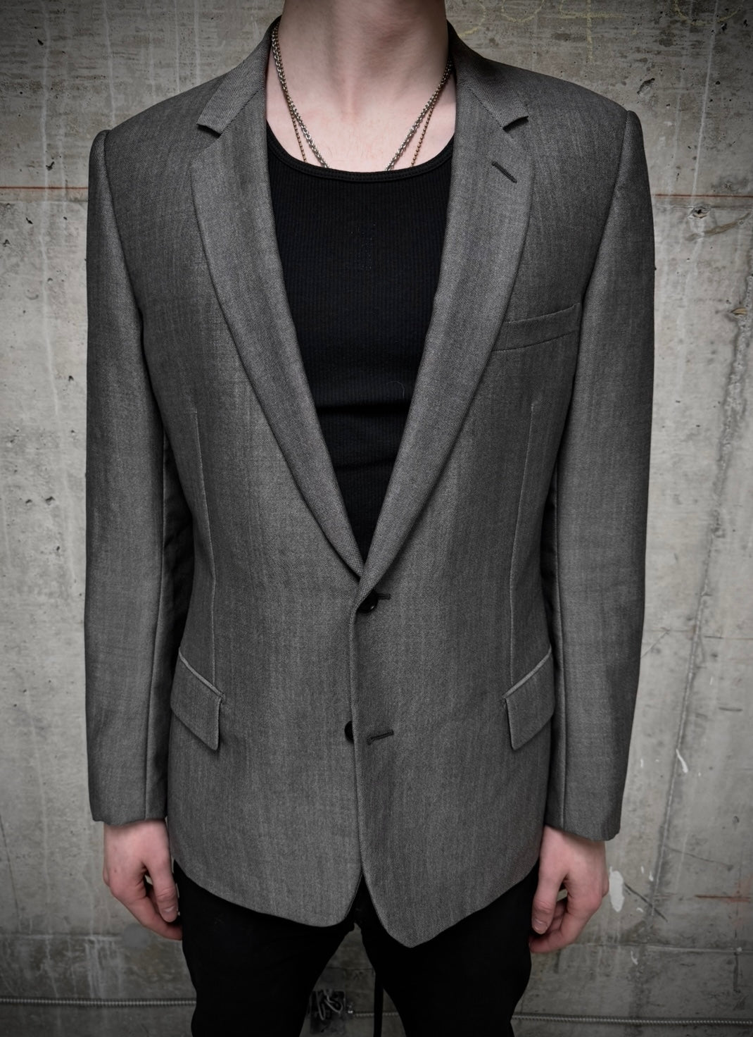 DIOR HOMME by Hedi Slimane AW07 "NAVIGATE" Salt & Pepper Wool Classic Blazer