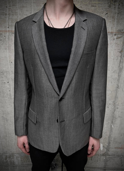 DIOR HOMME by Hedi Slimane AW07 "NAVIGATE" Salt & Pepper Wool Classic Blazer