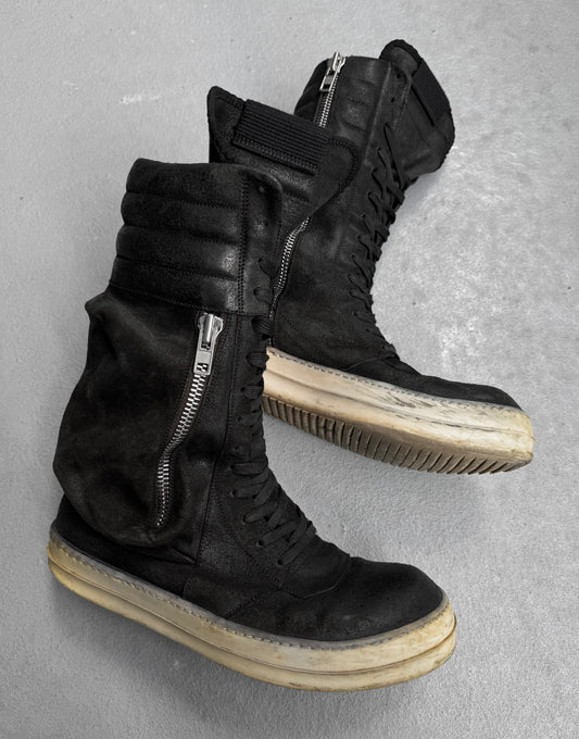 Rick Owens SS15 “FAUN” Blistered Leather Cargobasket Sneakers