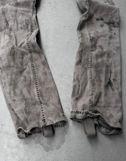 Boris Bidjan Saberi AW24 ‘P13-HS-TF F1939’ Dirty Light Carbon Nickel-pressed Hand Stitch Denim