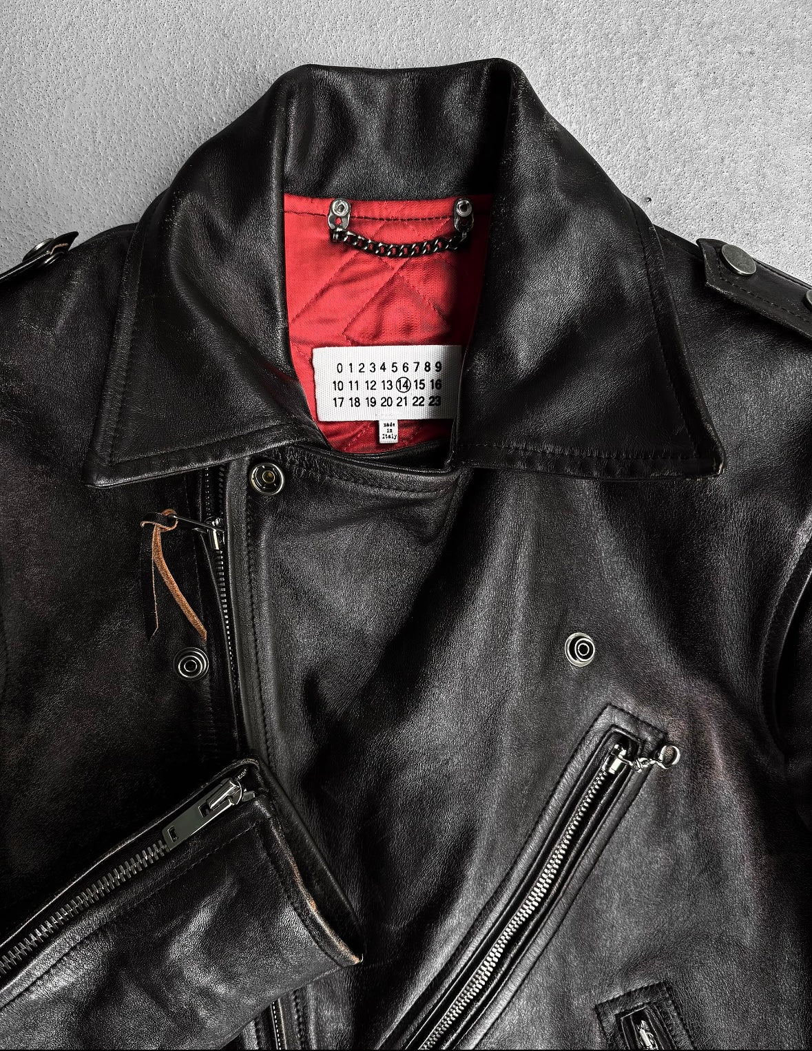 Maison Martin Margiela SS15 Replica ‘1950s Boston’ Leather Perfecto Biker Jacket