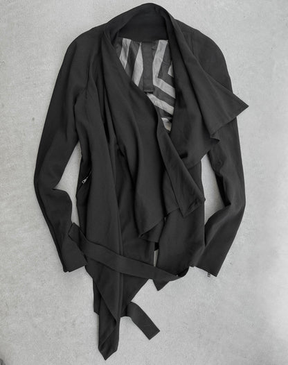 Gareth Pugh 2010s Asymmetric Open-front Raglan Jacket